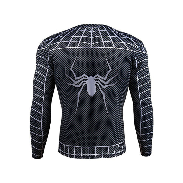 SPIDERMAN Black Long Sleeve Compression Shirt for Men – ME SUPERHERO