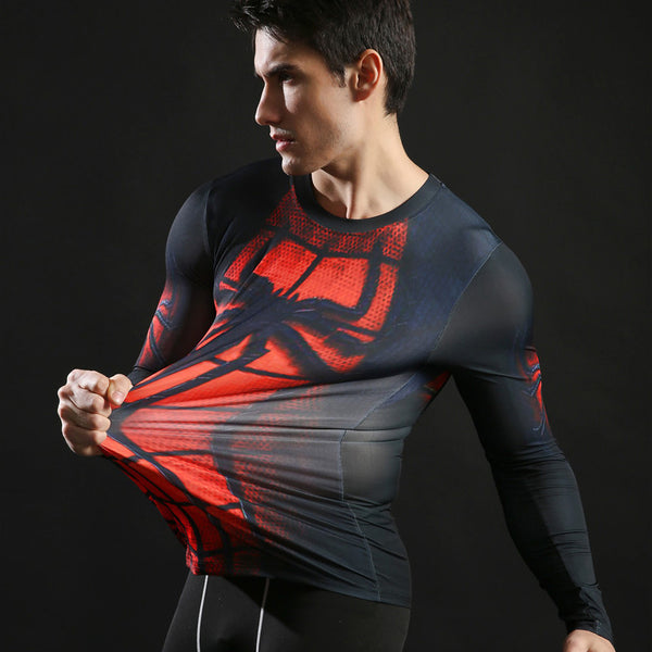 SPIDERMAN Compression Shirt for Men (Long Sleeve)