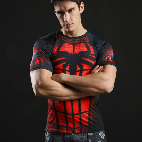 SPIDERMAN Compression Shirt for Men (Short Sleeve)