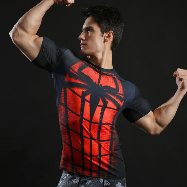 SPIDERMAN Compression Shirt for Men (Short Sleeve)