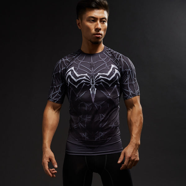 VENOM Short Sleeve Compression Shirt for Men – ME SUPERHERO