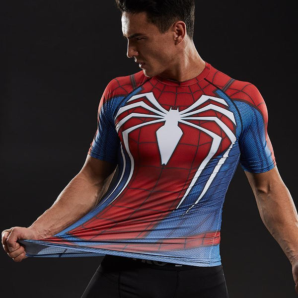 SPIDERMAN Compression Short Sleeve Shirt for Men – ME SUPERHERO