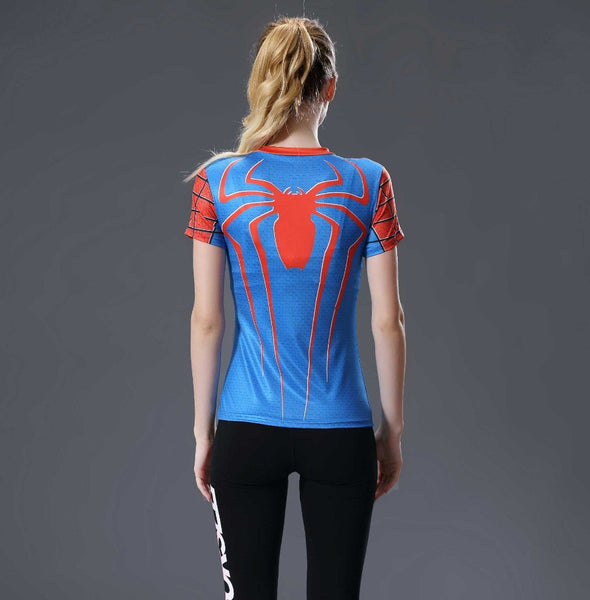 SPIDERMAN Compression Shirt for Women (Short Sleeve)