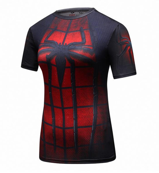SPIDERMAN Compression Shirt for Women (Short Sleeve)