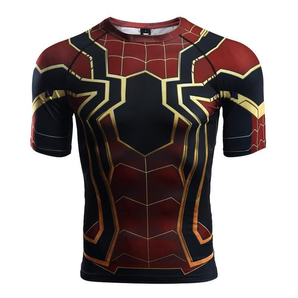 SPIDERMAN Short Sleeve Compression Shirt for Men