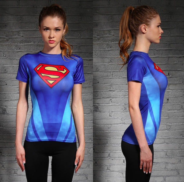 SUPERGIRL Compression Shirt for Women (Short Sleeve)