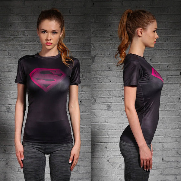 SUPERGIRL Compression Shirt for Women (Short Sleeve)