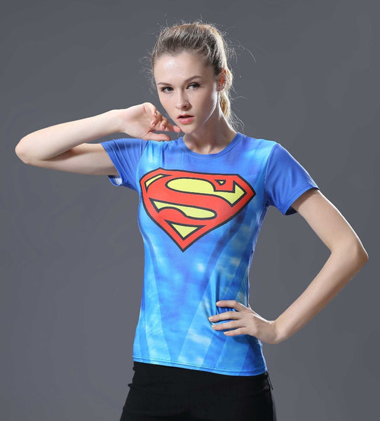 SUPERGIRL Compression Shirt for Women (Short Sleeve)