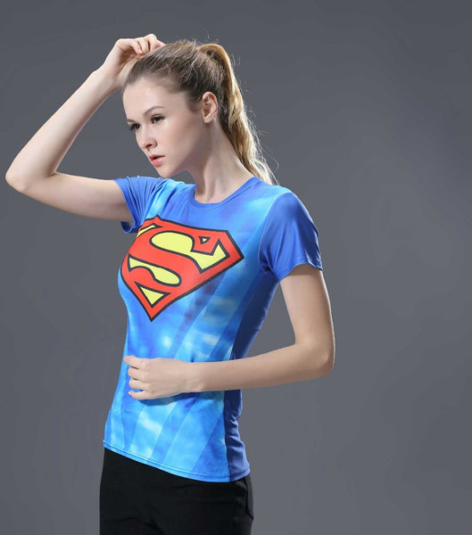 SUPERGIRL Compression Shirt for Women (Short Sleeve)
