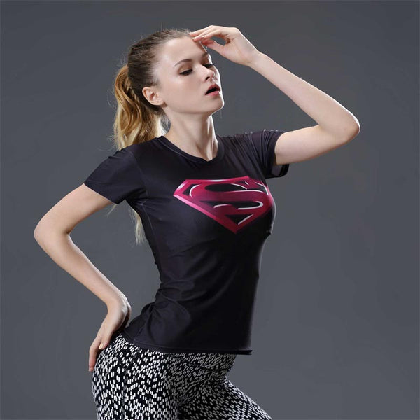 SUPERGIRL Compression Shirt for Women (Short Sleeve)