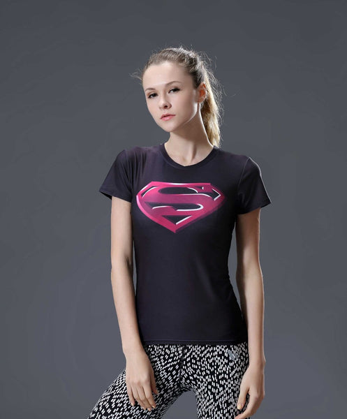 SUPERGIRL Compression Shirt for Women (Short Sleeve)