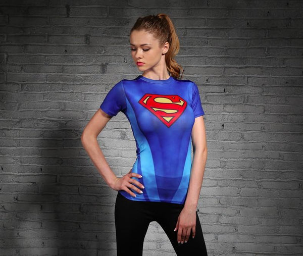 SUPERGIRL Compression Shirt for Women (Short Sleeve)