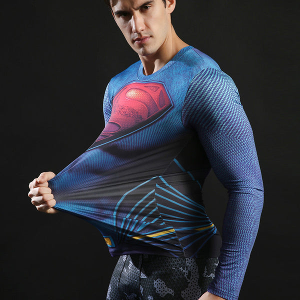 SUPERMAN Compression Shirt for Men (Long Sleeve)