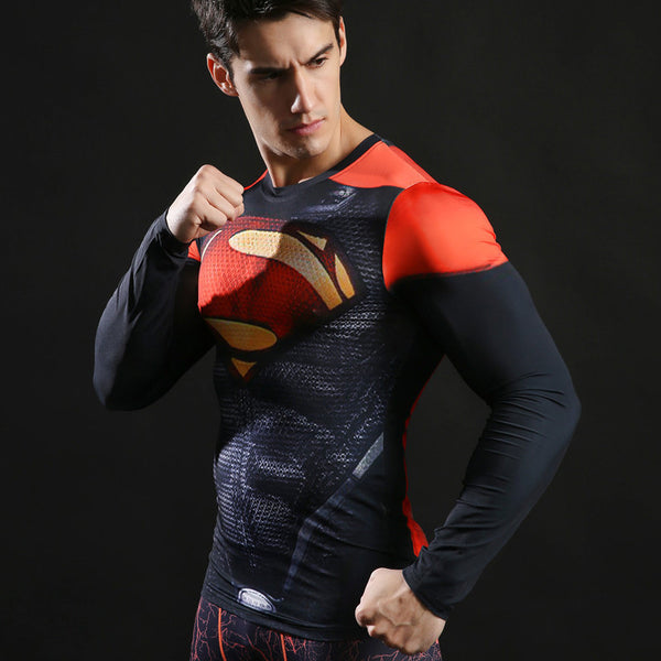 SUPERMAN Compression Shirt for Men (Long Sleeve)