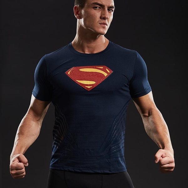 SUPERMAN Compression Shirt for Men (Short Sleeve)