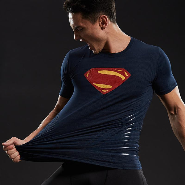 SUPERMAN Compression Shirt for Men (Short Sleeve)