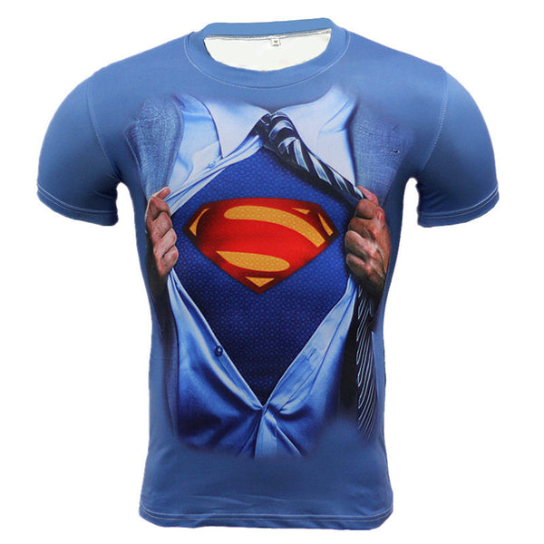 SUPERMAN Compression Shirt for Men (Short Sleeve)