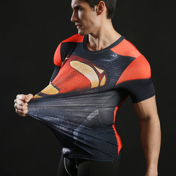 SUPERMAN Compression Shirt for Men (Short Sleeve)