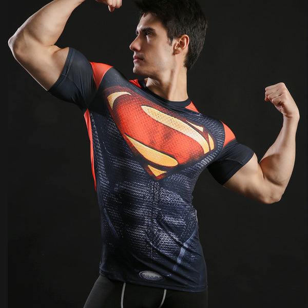SUPERMAN Compression Shirt for Men (Short Sleeve)