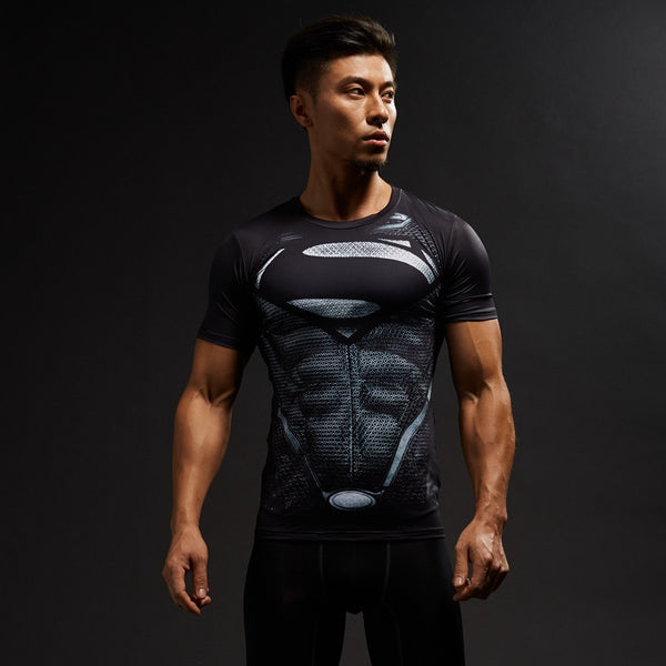 SUPERMAN Compression Shirt for Men (Short Sleeve)