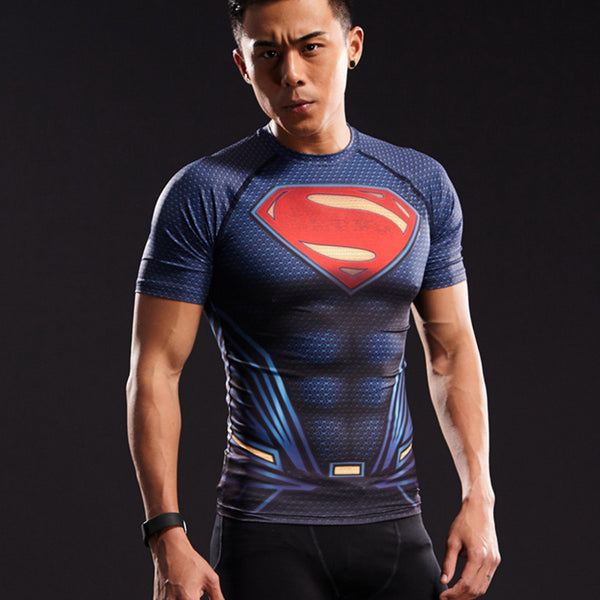 SUPERMAN Compression Shirt for Men (Short Sleeve)