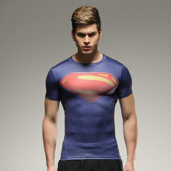 SUPERMAN Compression Shirt for Men (Short Sleeve)