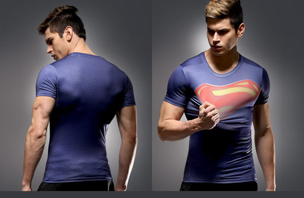 SUPERMAN Compression Shirt for Men (Short Sleeve)