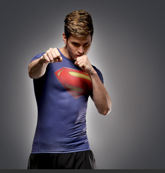 SUPERMAN Compression Shirt for Men (Short Sleeve)