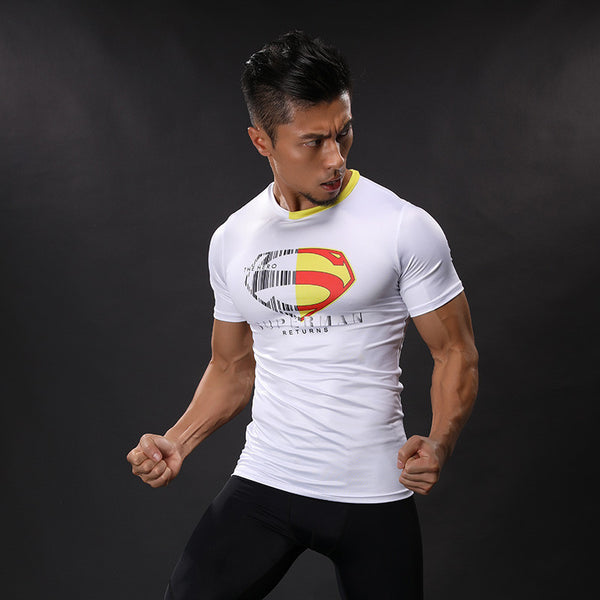 SUPERMAN Compression Shirt for Men (Short Sleeve)