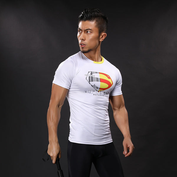 SUPERMAN Compression Shirt for Men (Short Sleeve)
