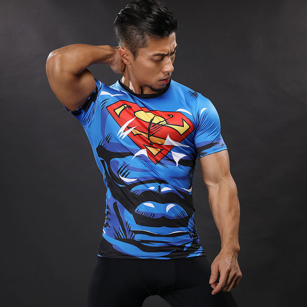 SUPERMAN Compression Shirt for Men (Short Sleeve)