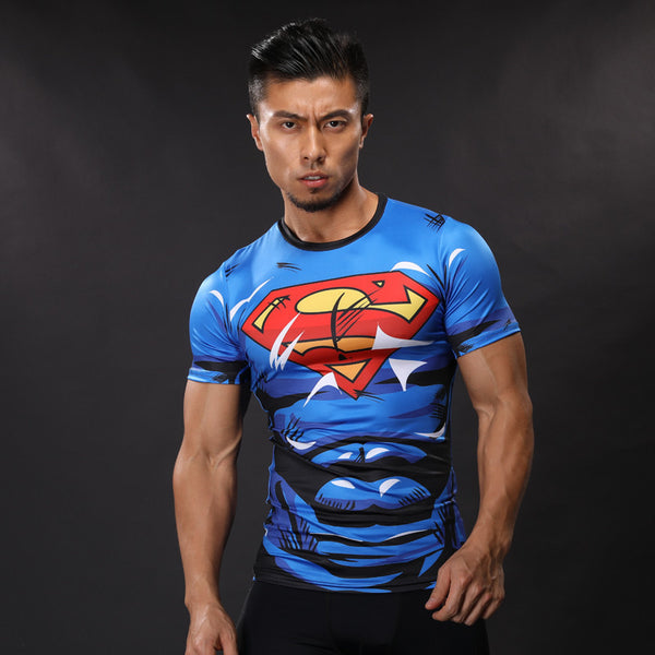 SUPERMAN Compression Shirt for Men (Short Sleeve)