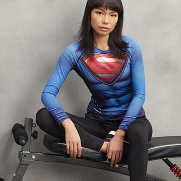 SUPERMAN Compression Shirt for Women (Long Sleeve)