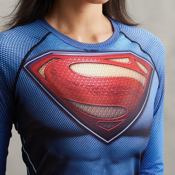 SUPERMAN Compression Shirt for Women (Long Sleeve)