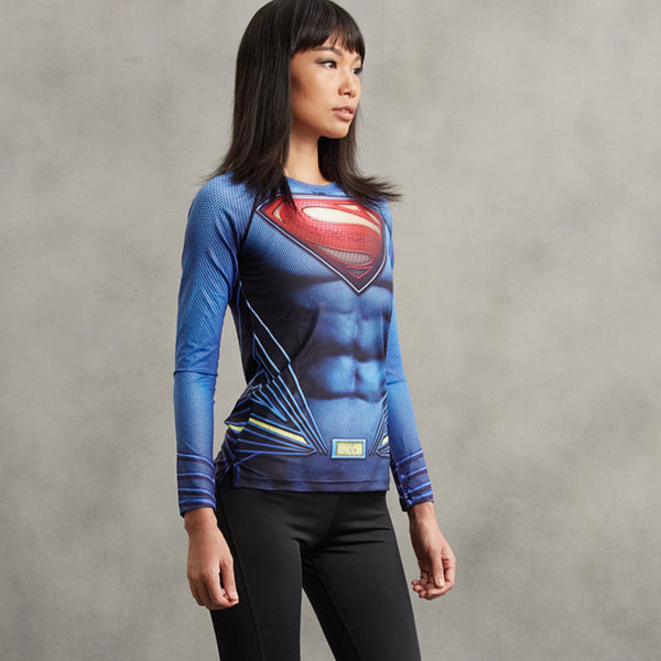 SUPERMAN Compression Shirt for Women (Long Sleeve)