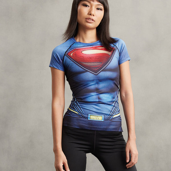 SUPERMAN Compression Shirt for Women (Short Sleeve)