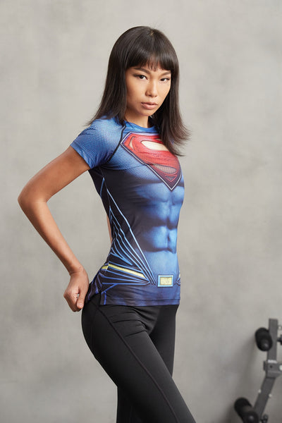 SUPERMAN Compression Shirt for Women (Short Sleeve)
