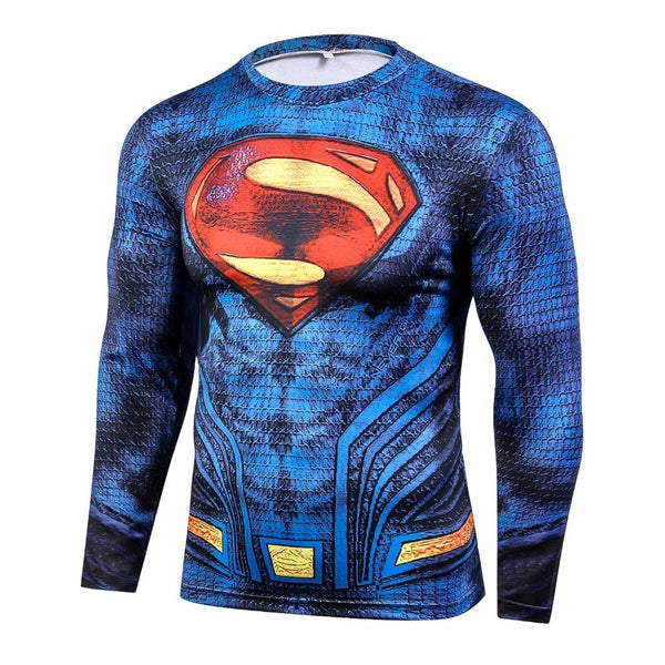 SUPERMAN Long Sleeve Compression Shirt for Men