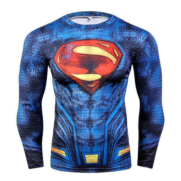SUPERMAN Long Sleeve Compression Shirt for Men