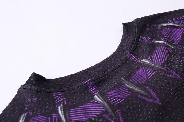 T'CHALLA Short Sleeve Compression Shirt for Men