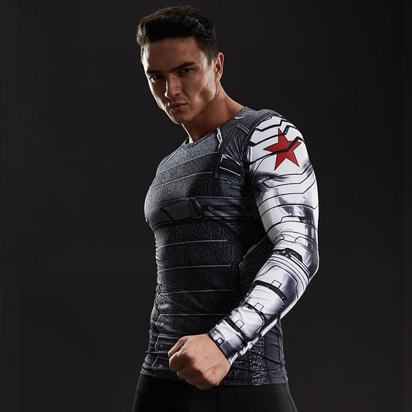 WINTER SOLDIER Compression Shirt For Men (Long Sleeve)