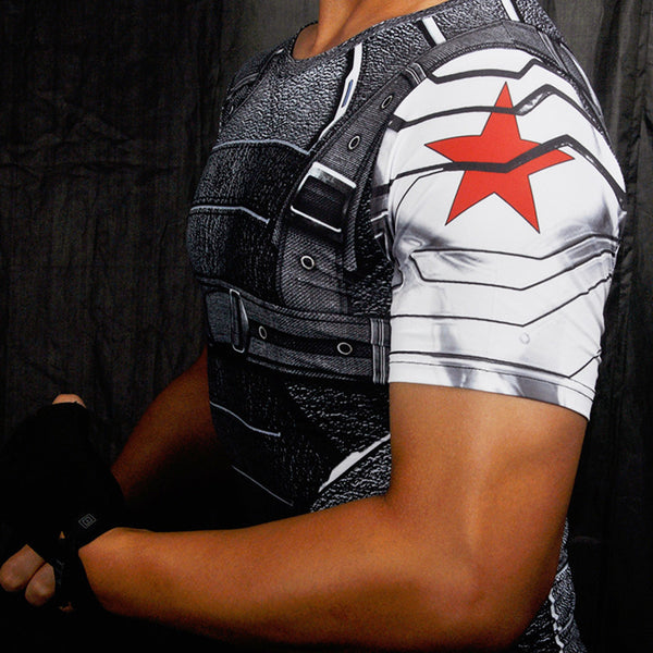 WINTER SOLDIER Compression Shirt for Men (Short Sleeve)