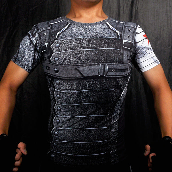 WINTER SOLDIER Compression Shirt for Men (Short Sleeve)