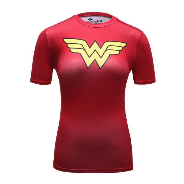 WONDER WOMAN Compression Shirt for Women (Short Sleeve)