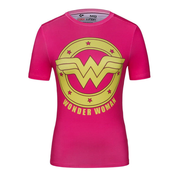 WONDER WOMAN Compression Shirt for Women (Short Sleeve)