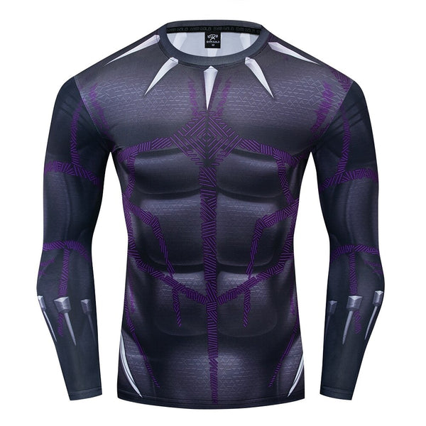 BLACK PANTHER Long Sleeve Compression Shirt for Men