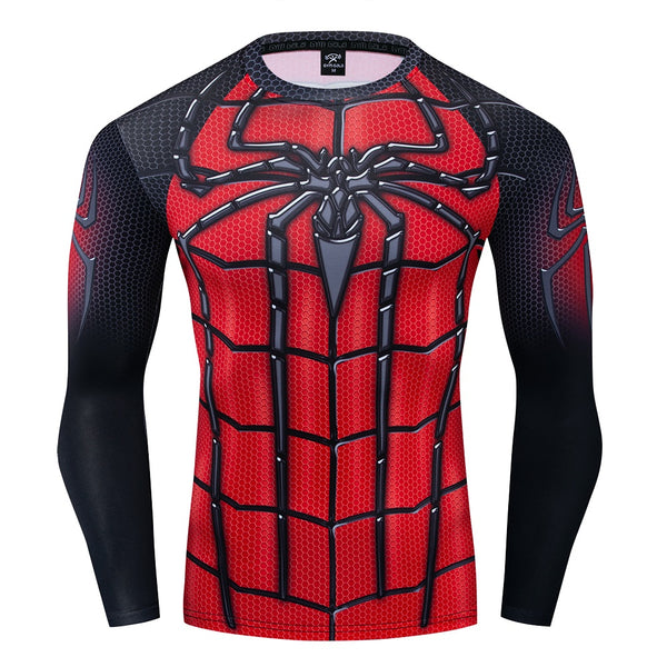 SPIDERMAN Long Sleeve Compression Shirt for Men
