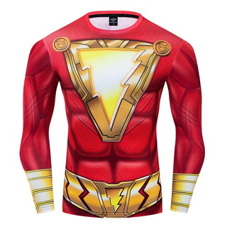 SHAZAM Long Sleeve Compression Shirt for Men