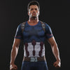 Avengers 3 CAPTAIN AMERICA Short Sleeve Compression Shirt for Men