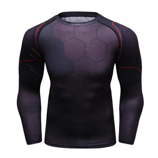 Avengers 3 Dark IRON MAN Long Sleeve Compression Shirt